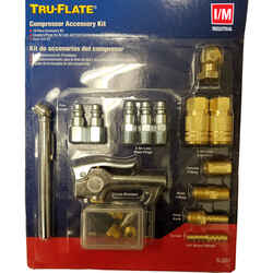 Tru-Flate Brass/Steel Air Coupler and Plug Set 1/4 in. Female 1 19 pc