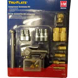 Tru-Flate Brass/Steel Air Coupler and Plug Set 1/4 in. Female 1 19 pc