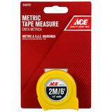 Ace 6 ft. L x 0.5 in. W High Visibility Metric Tape Measure Yellow 1 pk