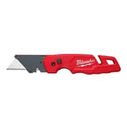 Milwaukee Fastback 6-3/4 in. Press and Flip Utility Knife Red 1 pc