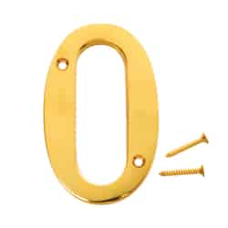 Hy-Ko Brass 4 in. Number Nail On 0