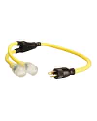 Coleman Cable 12/4 STOW 250 volts 3 ft. L Generator Cord