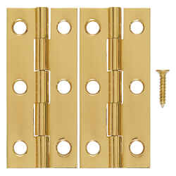 Ace 2.75 in. W x 2-1/2 in. L Polished Brass Brass Narrow Hinge 2 pk