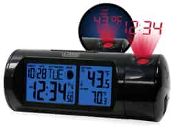 La Crosse Technology Black Alarm Clock Digital Plug-In 7.1 in.