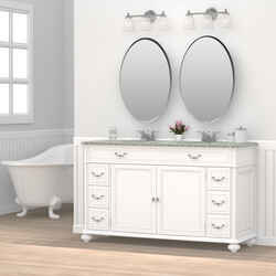 Zenith Metal Products 32 in. H x 4-3/4 in. D x 21 in. W Oval Medicine Cabinet/Mirror