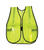 MCR Safety Reflective Safety Vest with Reflective Stripe Fluorescent Green One Size Fits All 1 p