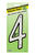 Hy-Ko 4 in. Reflective White Plastic Nail-On Number 4 1 pc.