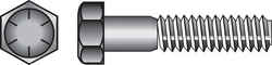 HILLMAN 1/2 in. Dia. x 1 in. L Heat Treated Yellow Dichromate Hex Head Cap Screw 50 box