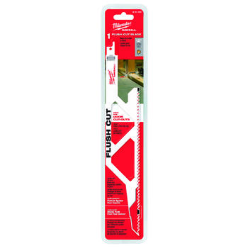 Milwaukee Flush Cut 3 in. W x 12 in. L Flush Cutting Reciprocating Saw Blade 5 TPI 1 pk Bi-Metal