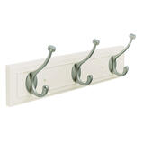 Amerock 18 in. L Fiberboard/Zinc Medium 3-Hook Rack 1 pk