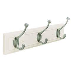 Amerock 18 in. L Fiberboard/Zinc Medium 3-Hook Rack 1 pk