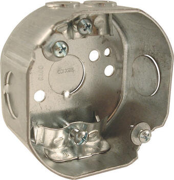 Raco 3-1/2 in. Octagon Steel 1 Gang Gray 1 gang Junction Box