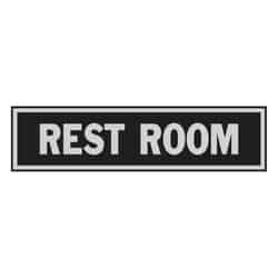 Hy-Ko English Rest Room 2 in. H x 8 in. W Sign Aluminum
