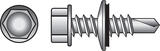 HILLMAN 14 x 3/4 in. L Hex Washer Zinc-Plated Steel 100 per box Self- Drilling Screws Hex