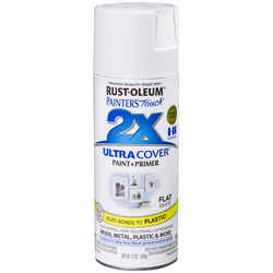 Rust-Oleum Painter's Touch Ultra Cover Flat Spray Paint 12 oz. White