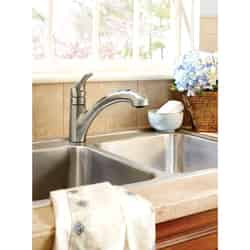 Moen Renzo Renzo One Handle Stainless Steel Pull Out Kitchen Faucet