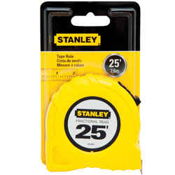 Stanley 25 ft. L x 1 in. W Tape Measure Yellow 1 pk