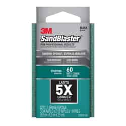 3M SandBlaster 3-3/4 in. L X 2-1/2 in. W X 1 in. T 60 Grit Coarse Sanding Sponge
