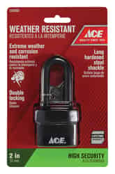Ace 1-3/4 in. W x 1-1/8 in. L x 1-5/8 in. H Steel Double Locking Padlock 1 pk
