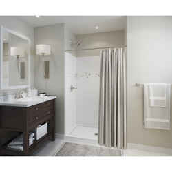 Delta UPstile 73-5/8 in. H x 47-7/8 in. W x 34 in. L White Bath and Shower Surround Acrylic Rev