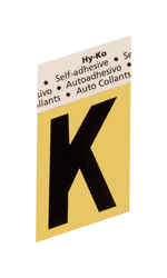 Hy-Ko 1-1/2 in. Black Letter Self-Adhesive Aluminum K