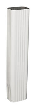 Amerimax 3 in. H X 4 in. W X 120 in. L White Aluminum Downspout