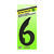 Hy-Ko Aluminum 6 Number Nail-On 3-1/2 in. Black