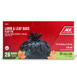 Ace 39 gal. Lawn and Leaf Bags Flap Tie 26 pk