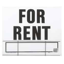 Hy-Ko English For Rent Sign 20 in. H x 24 in. W Plastic