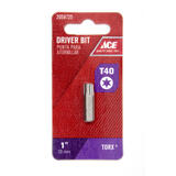 Ace Torx 1 in. L x #40 S2 Tool Steel Insert Bit 1 pc. Hex Shank 1/4 in.