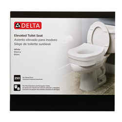 Delta White Elevated Toilet Seat Plastic 5 in. H x 11-3/4 in. L