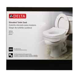 Delta White Elevated Toilet Seat Plastic 5 in. H x 11-3/4 in. L