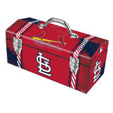 Windco Steel Art Deco Tool Box 16.25 in. 7.75 in. H x 7.1 in. W St. Louis Cardinals Red / Blue