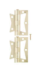 Ace 2.75 in. W x 2-1/2 in. L Bright Brass Brass Non-Mortise Hinge 2 pk