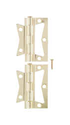 Ace 2.75 in. W x 2-1/2 in. L Bright Brass Brass Non-Mortise Hinge 2 pk