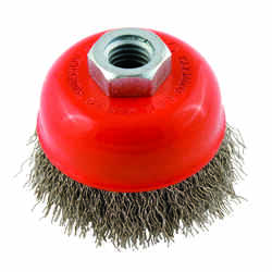 Forney 2.75 in. Dia. x 5/8 in. Steel Cup Brush 1 pc. Crimped