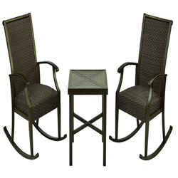Living Accents Rockland 3 pc Brown Aluminum Chat Set