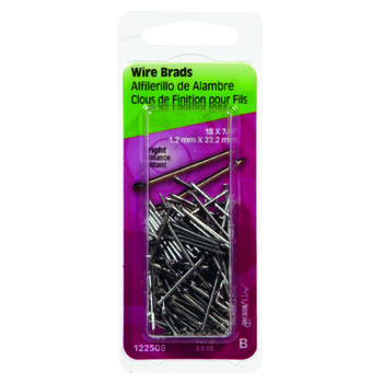 HILLMAN 18 Ga. x 7/8 in. L Bright Steel Brad Nails 2 oz.