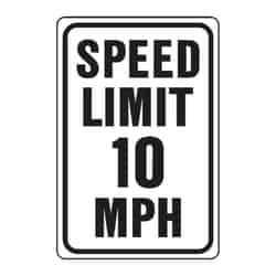 Hy-Ko English 12 in. H x 18 in. W Sign Speed Limit 10 Mph Aluminum