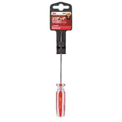Ace 4 in. 3/32 Screwdriver Steel 1 Slotted Black