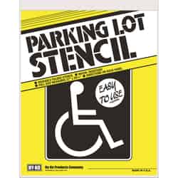 Hy-Ko English White Informational Parking Lot Stencil 37 in. H x 29.25 in. W