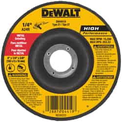 DeWalt High Performance 4 in. Dia. x 1/4 in. thick x 5/8 in. Aluminum Oxide Metal Grinding Whe