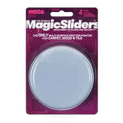 Magic Sliders Plastic Floor Slide Gray Round 4 in. W x 4 in. L 4 pk Self Adhesive