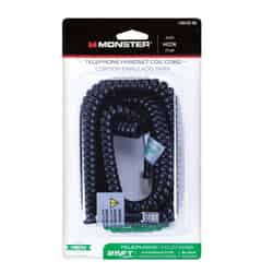 Monster Cable 25 ft. L Telephone Handset Coil Cord Black