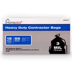 Home Plus 55 gal. Contractor Bags Flap Tie 15 pk