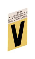 Hy-Ko Aluminum Black V Letter Self-Adhesive 1-1/2 in.