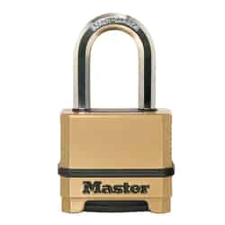 Master Lock 2 in. H X 1-7/32 in. W X 2 in. L Steel Dual Ball Bearing Locking Padlock 1 pk Keye