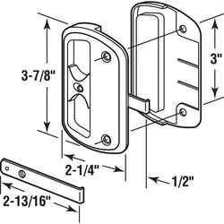 Prime-Line Black Black Plastic Latch and Pull 1 pk