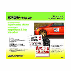 Hy-Ko English Blank Magnetic Sign Kit 11 in. H x 14 in. W Plastic