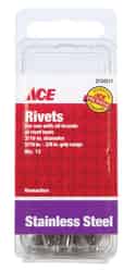 Ace 3/8 L Stainless Steel Rivets Silver 12 pk 3/16